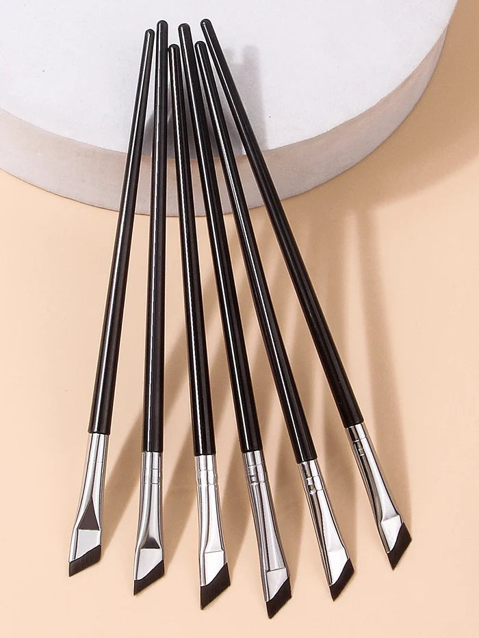 6Pcs Angled Eyeliner Brush Set