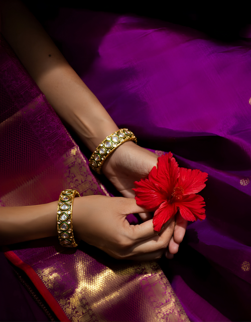 Aarohi Mughal Meenakari Kundan Bangles