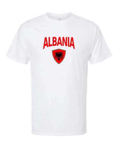 Albania Arched Crest Soccer Tee — NYC Factory
