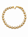 Amour Heart Tennis Bracelet – Gold Plated Zircon Bracelet for Women – Pabeena