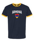 Armenia Arched Crest Soccer Ringer Tee — NYC Factory