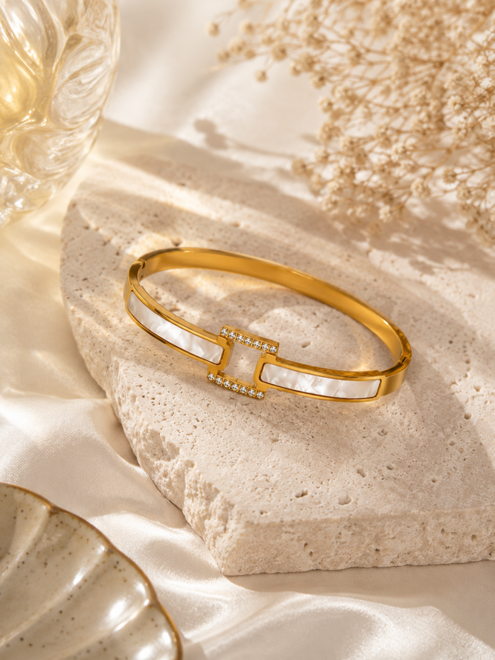 Aurora Pearl Luxe Bangle – view 3 – Pabeena