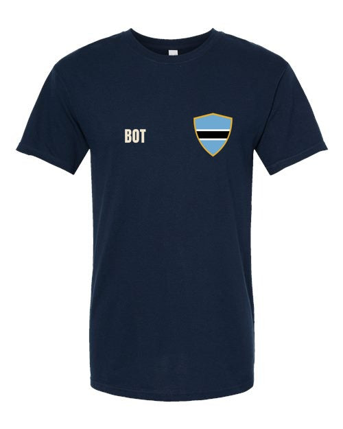 Botswana Soccer Tee — Retro National Crest | NYC Factory