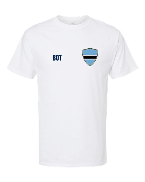 Botswana Soccer Tee — Retro National Crest | NYC Factory