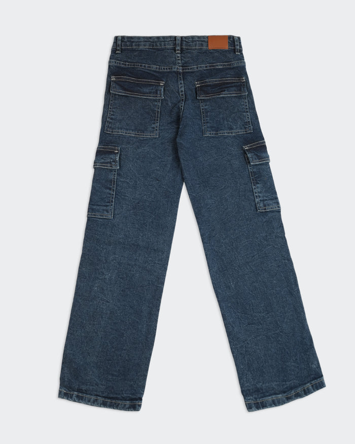 Boys Denim Cargo Pant