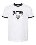 Brittany Arched Crest Soccer Ringer Tee — NYC Factory