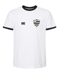 Brittany Soccer Ringer Tee — Retro National Crest | NYC Factory