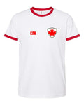 Canada Soccer Ringer Tee 2026 — Retro National Crest | NYC Factory