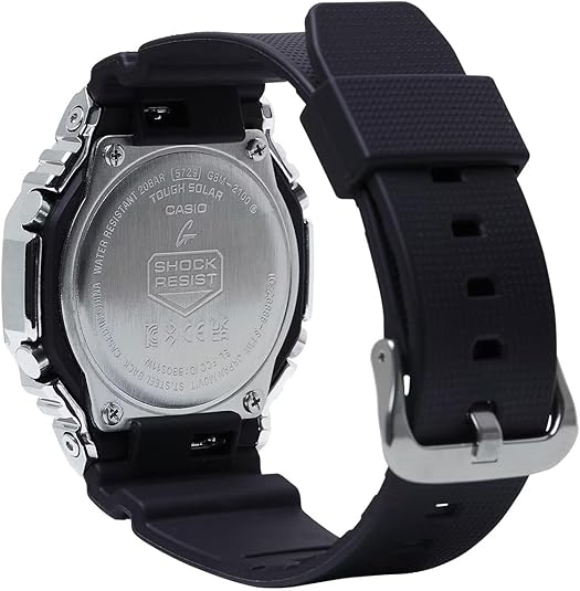 Casio GBM2100-1A G-SHOCK Metal-Clad Analog-Digital Watch – Bluetooth®, Tough Solar, Octagonal Bezel