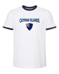 Cayman Islands Arched Crest Soccer Ringer Tee — NYC Factory