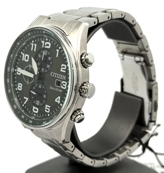 Citizen CA0770-56X Brycen Chronograph – Men’s Eco-Drive Stainless Steel Green Dial 100M WR Watch