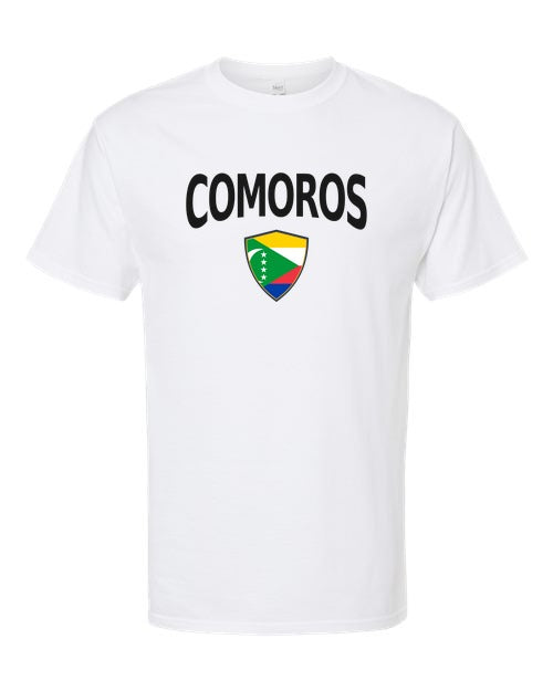 Comoros Arched Crest Soccer Tee — NYC Factory