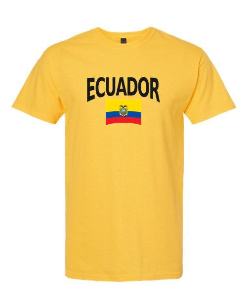 Ecuador Soccer Tee 2026 — Classic Name & Flag | NYC Factory - Yellow