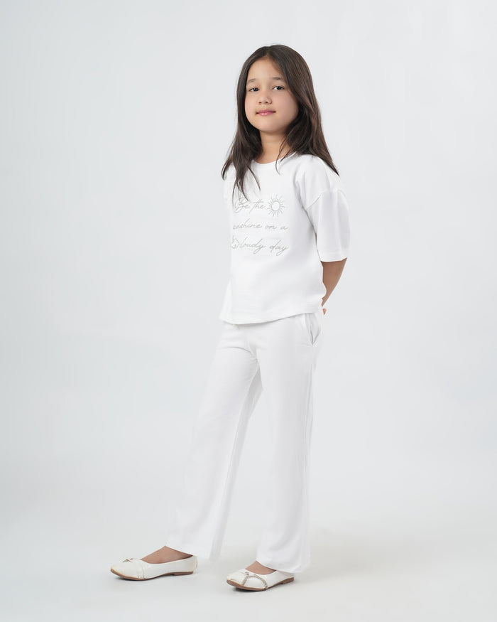 Embroidered Interlock Co-Ord Set
