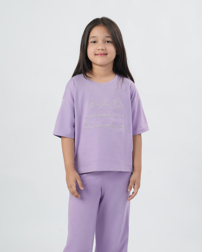 Embroidered Interlock Co-Ord Set