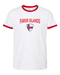 Faroe Islands Arched Crest Soccer Ringer Tee — NYC Factory