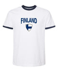 Finland Arched Crest Soccer Ringer Tee — NYC Factory