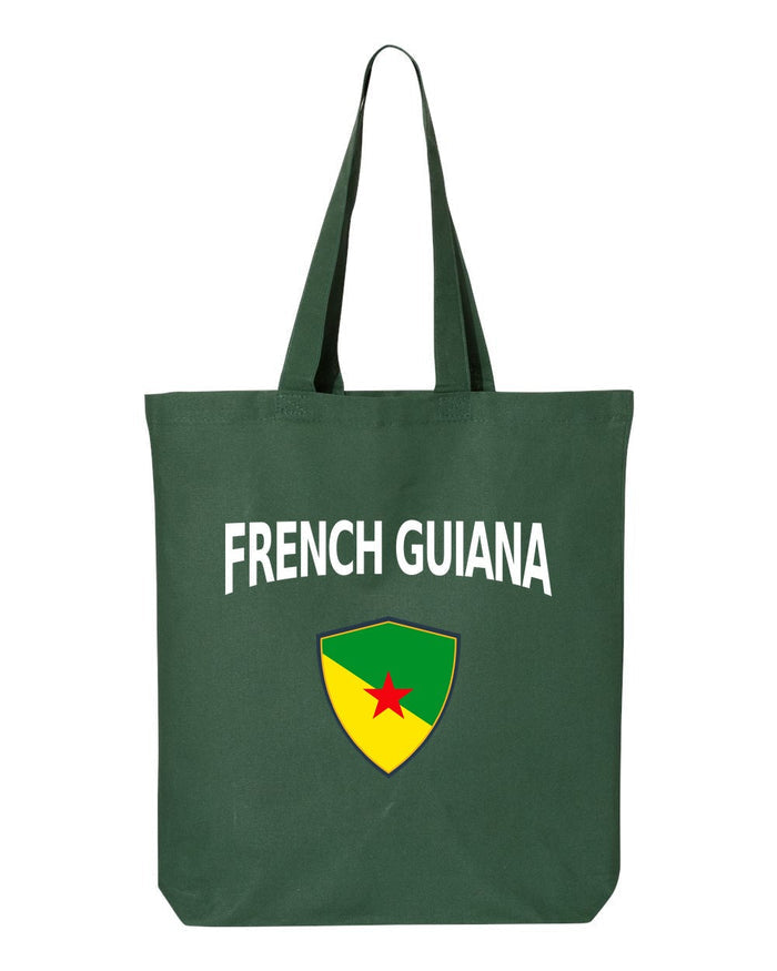 French Guiana Soccer Tote Bag — Arched National Crest | NYC Factory