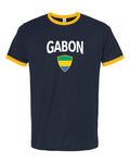Gabon Arched Crest Soccer Ringer Tee — NYC Factory