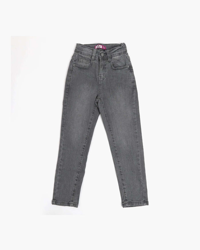 Eminent Girls Loose Tappered Denim Pant - Light Grey, Girls Pants & Capri, Eminent, Chase Value