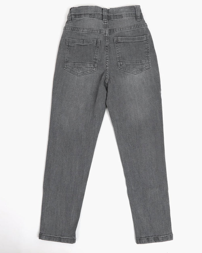 Eminent Girls Loose Tappered Denim Pant - Light Grey, Girls Pants & Capri, Eminent, Chase Value