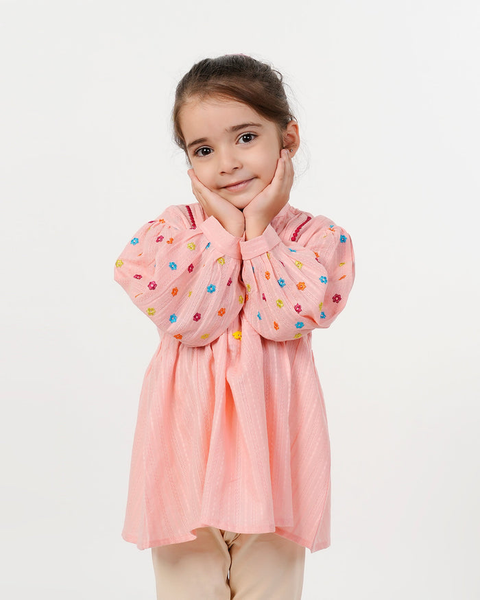 Girls Embroidered Frock