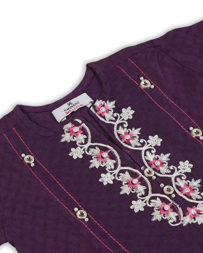 Girls Embroidered Kameez Shalwar