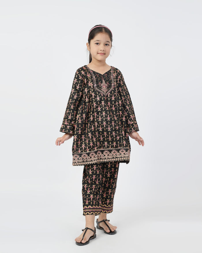Girls Embroidered Shalwar Kameez Suit
