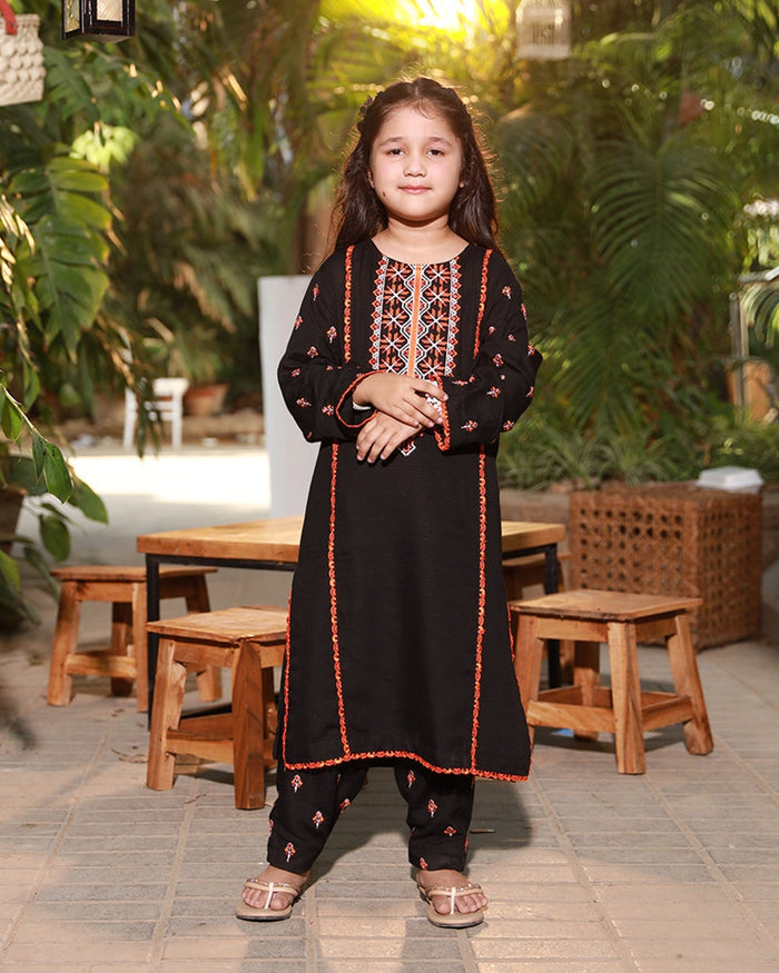 Girls Embroidered Shalwar Kameez Suit