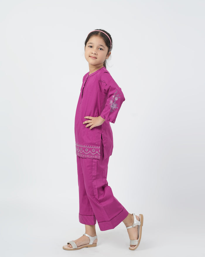 Girls Embroidered Shalwar Kameez Suit