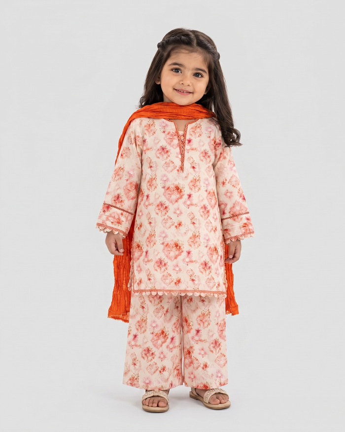 Girls Essentials Printed 3 Pc
