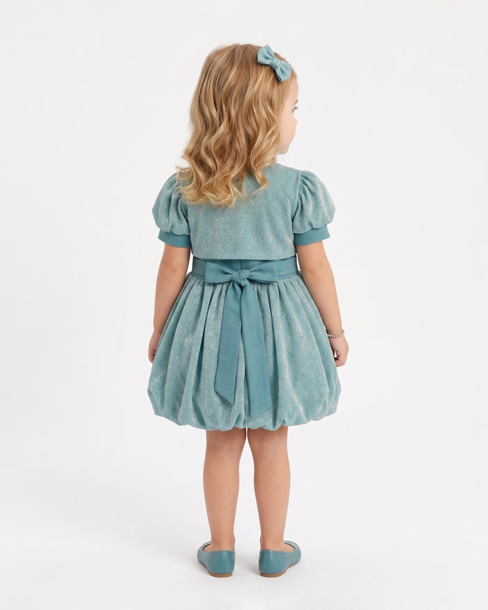 Girls Fancy Frock - Sky Blue