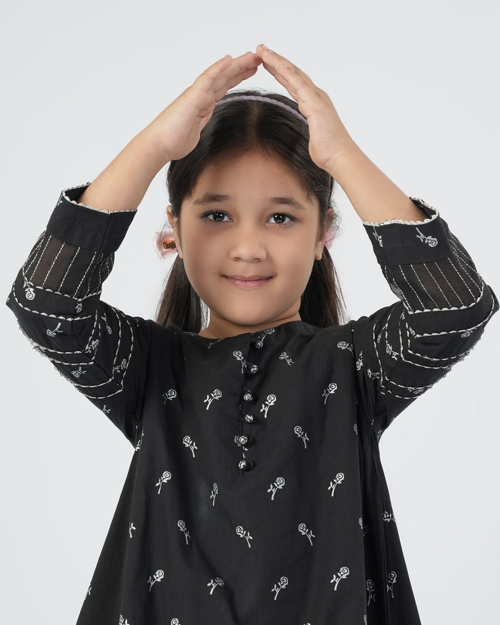 Girls Frock - Black