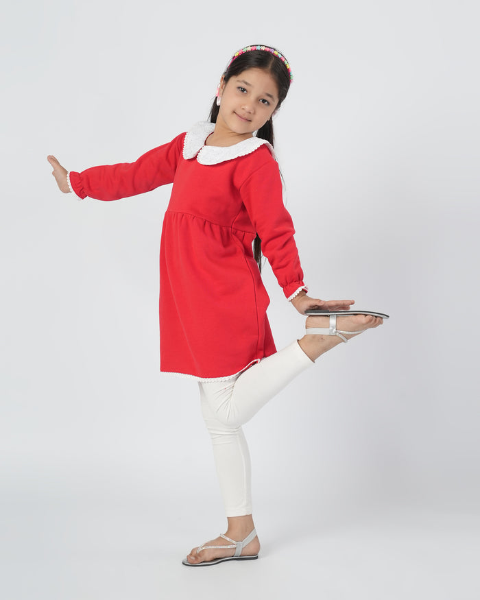 Eminent Girls Frock - Samba Red, Girls Frocks, Eminent, Chase Value