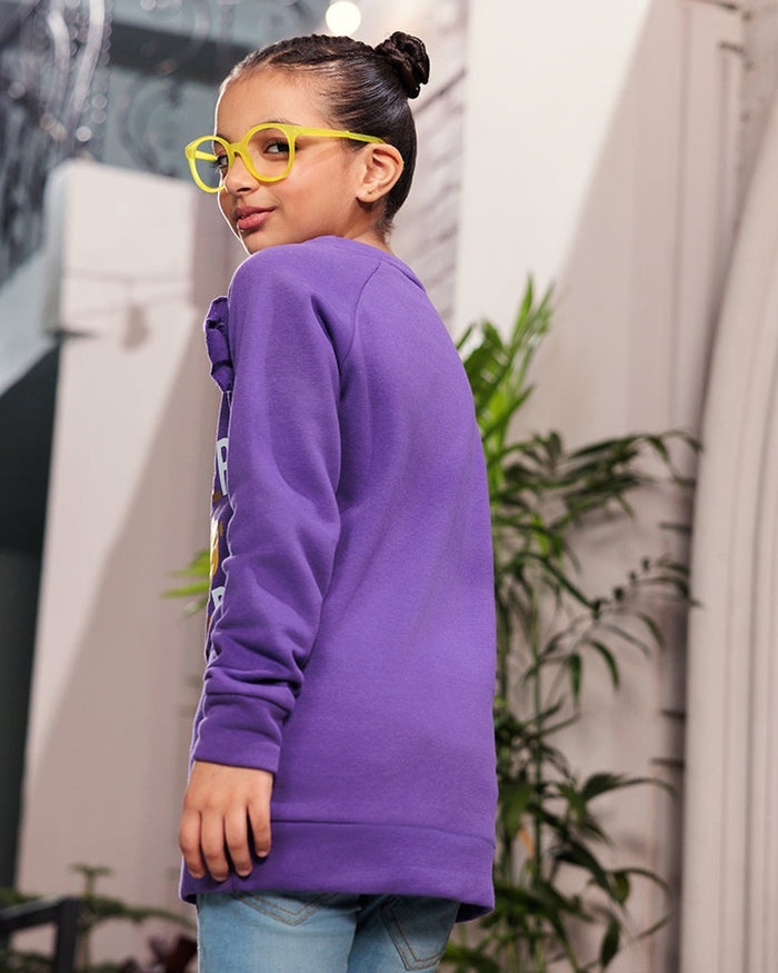 Eminent Girls Full Sleeves Sweat Shirt - Purple, Girls Hoodies & Sweat Shirts, Eminent, Chase Value