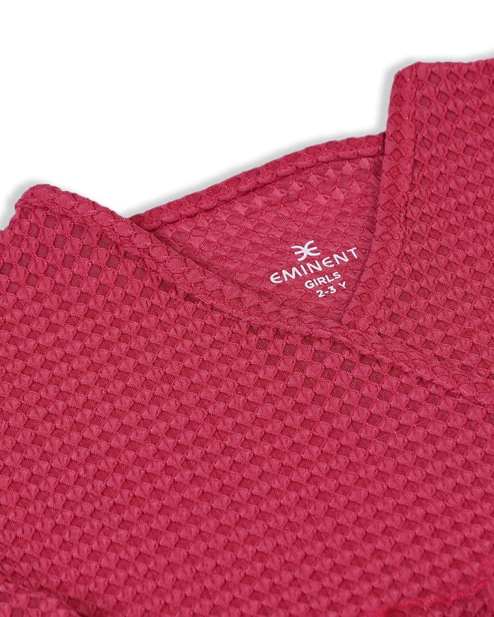 Eminent Girls Half Sleeves T-Shirt - Maroon, Girls T-Shirts, Eminent, Chase Value