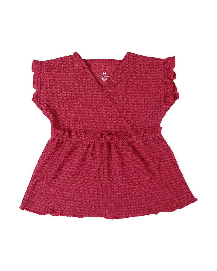 Eminent Girls Half Sleeves T-Shirt - Maroon, Girls T-Shirts, Eminent, Chase Value