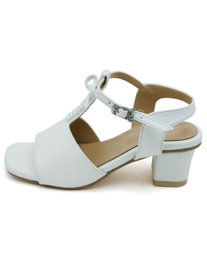Eminent Girls Heel Sandal - White, Girls Sandals, Eminent, Chase Value