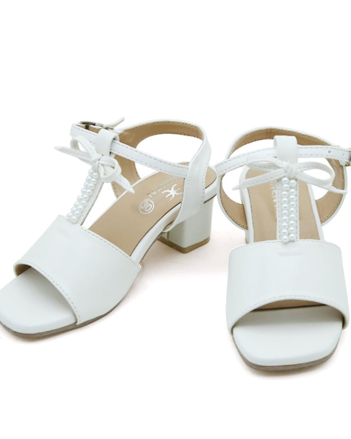 Eminent Girls Heel Sandal - White, Girls Sandals, Eminent, Chase Value