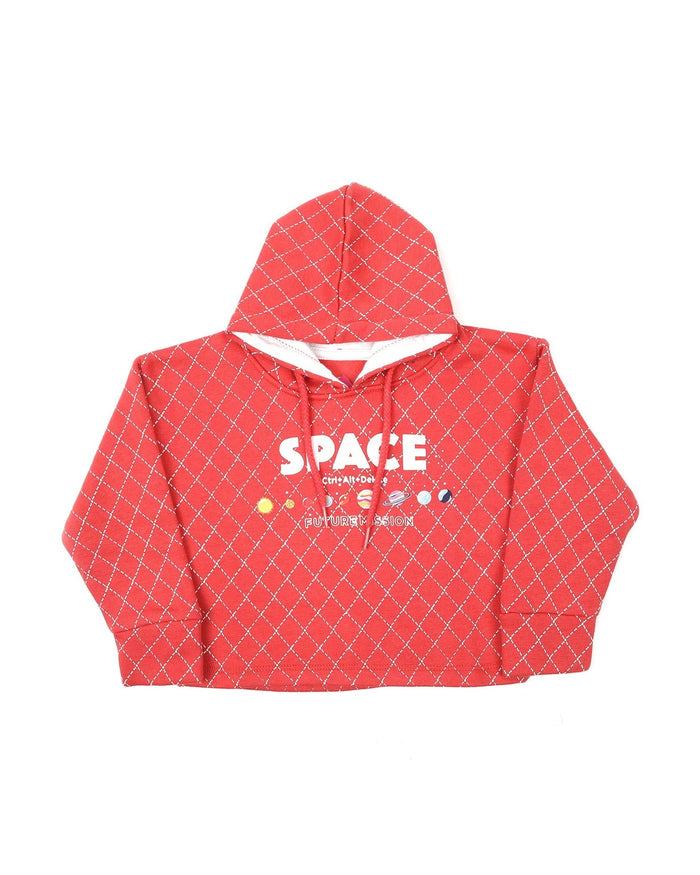 Eminent Girls Full Sleeves Hoodie Jacket - Light Orange, Girls Hoodies & Sweat Shirts, Eminent, Chase Value