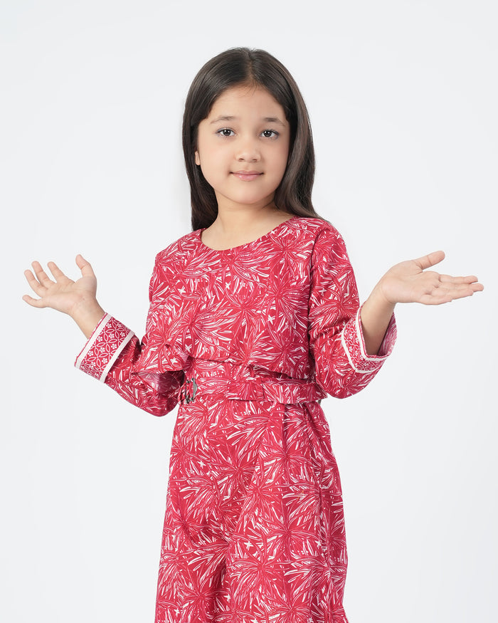 Girls Jump Suit - Maroon