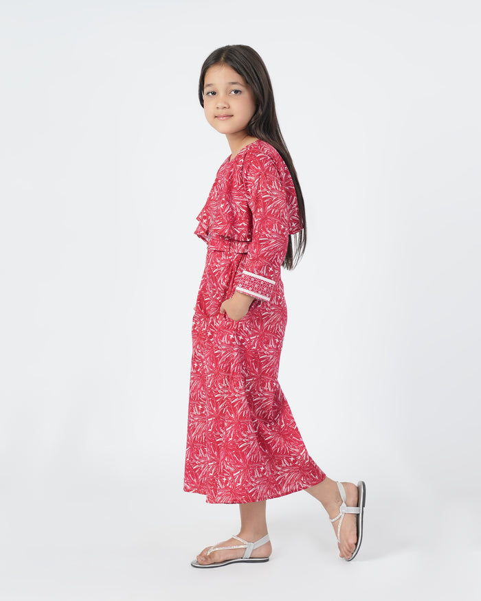 Girls Jump Suit - Maroon