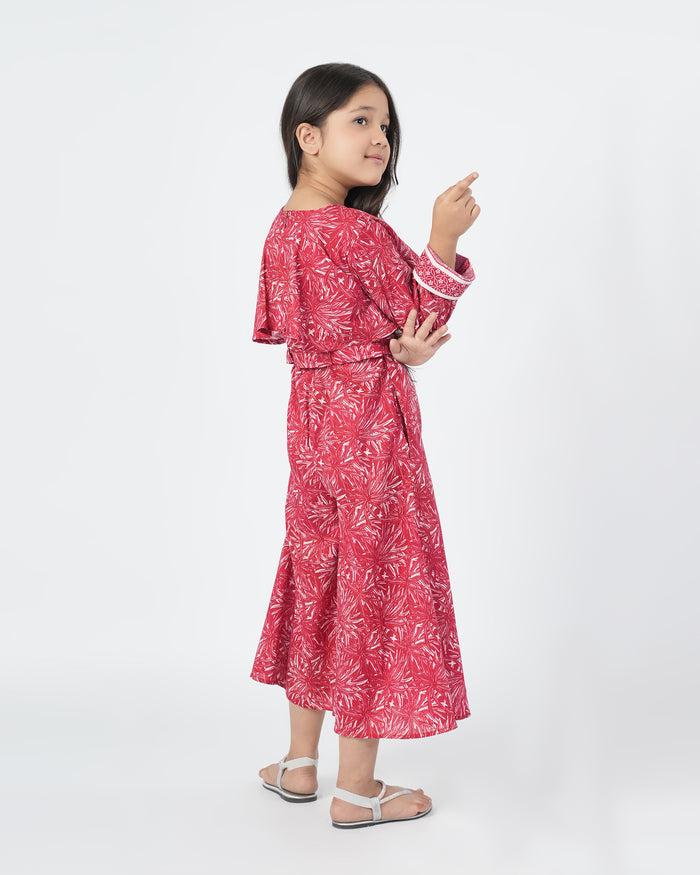 Girls Jump Suit - Maroon