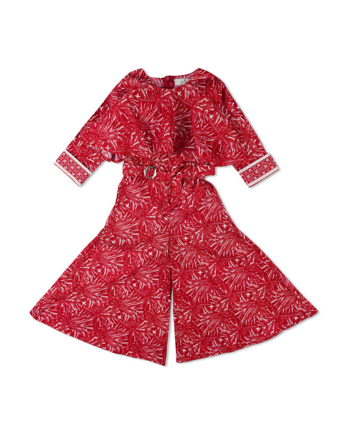 Girls Jump Suit - Maroon