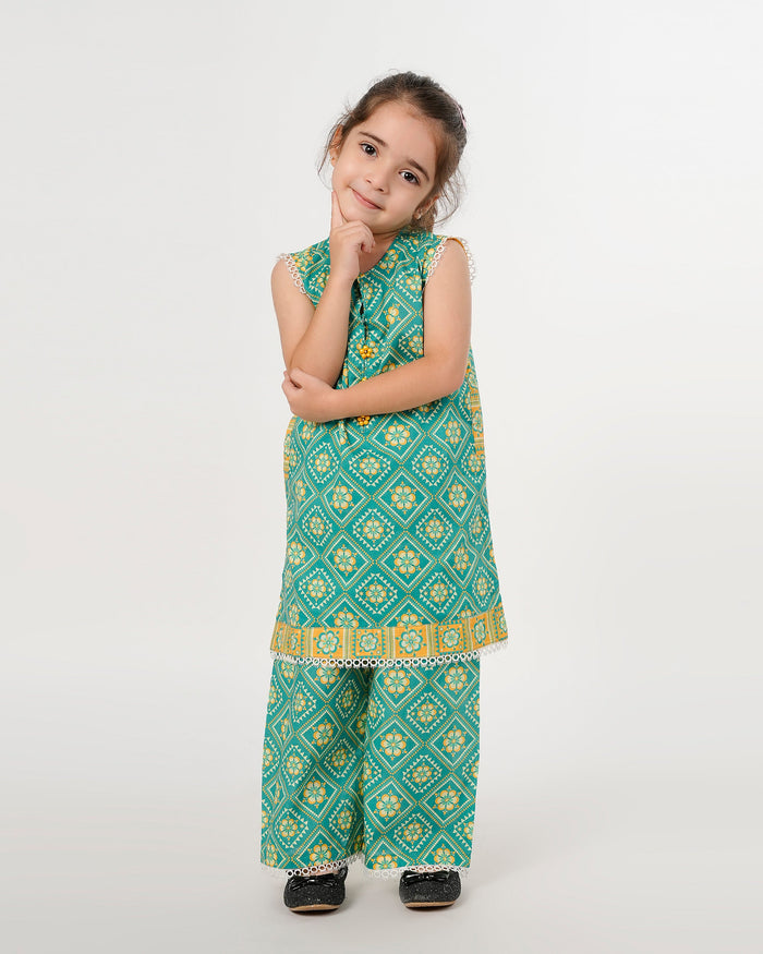 Girls Printed 2 Pc