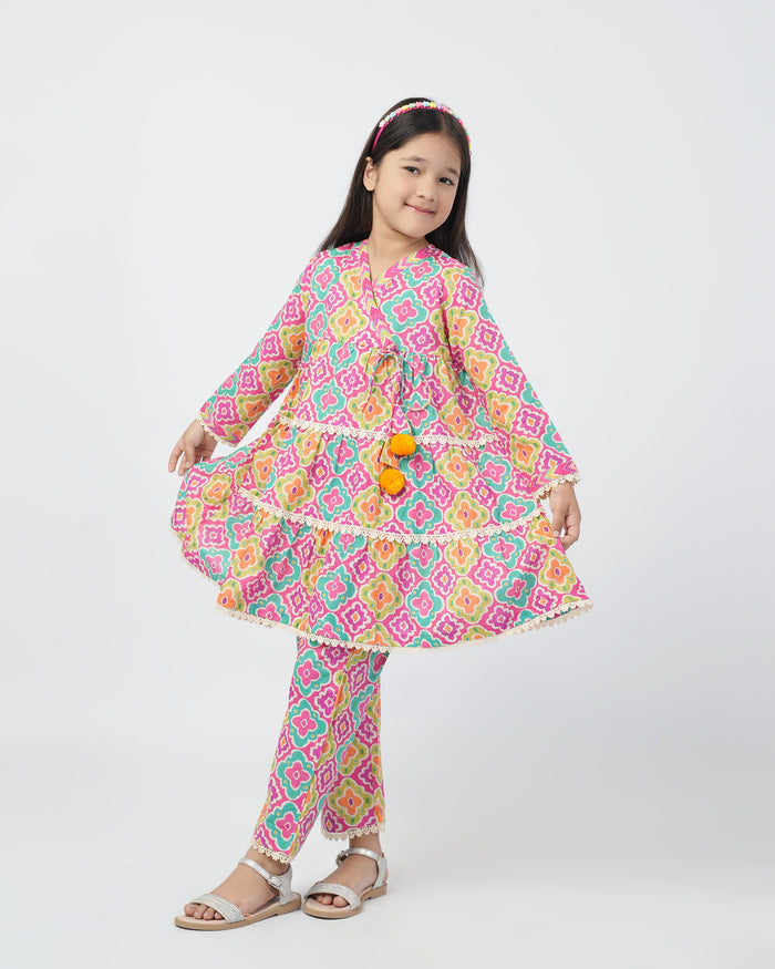 Girls Printed 2 Pc