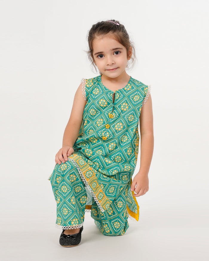 Girls Printed 2 Pc