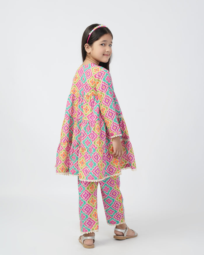Girls Printed 2 Pc