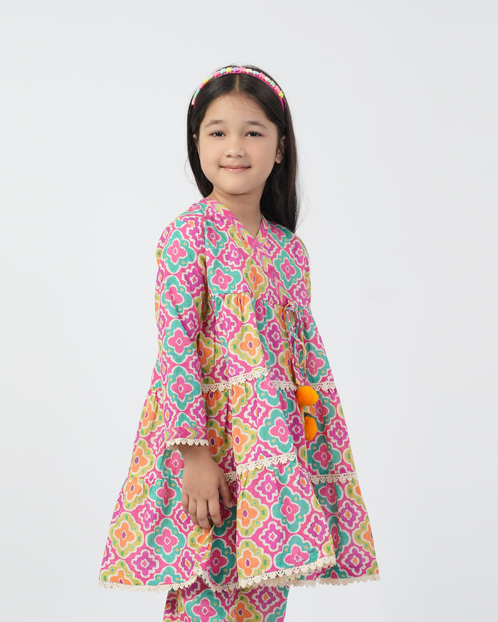 Girls Printed 2 Pc