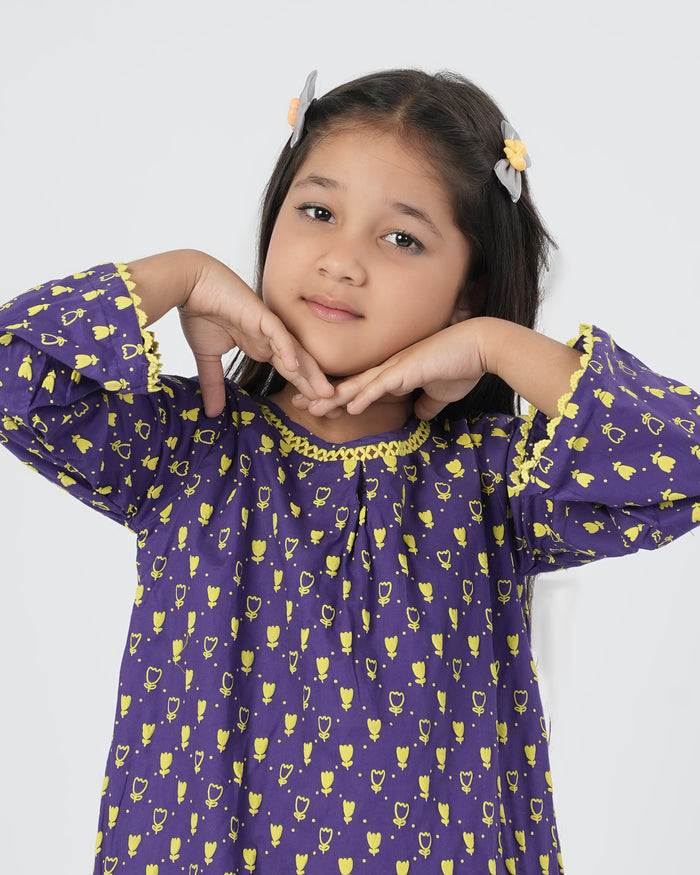 Girls Printed 3 Pc
